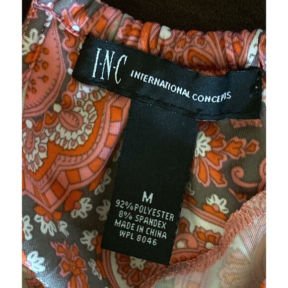 INC Womens Size Small Sleeveless Damask Boho Tribal Sequined Keyhole Neck Dress - Picture 9 of 9